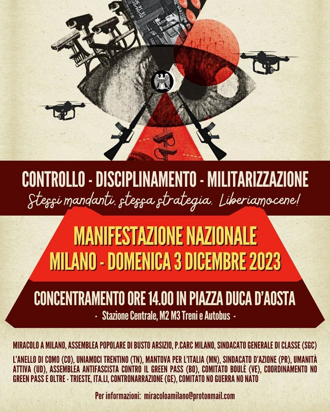 manifestazione 3 dicembre