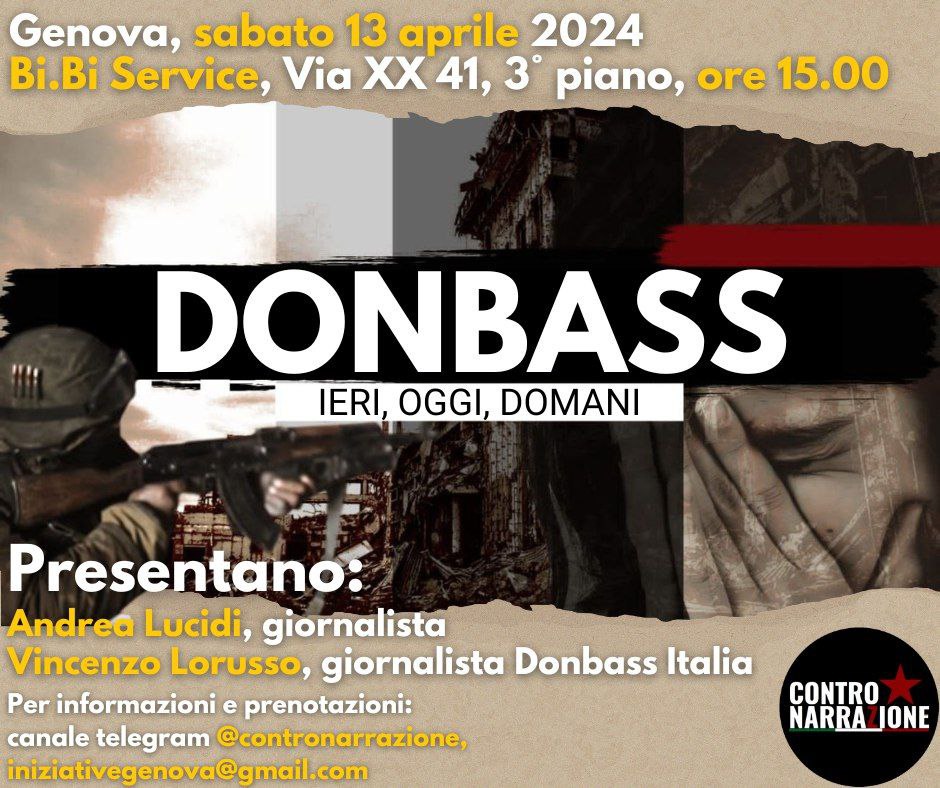 "Donbass: ieri, oggi, domani", il documentario di RT sbarca a Genova Sabato 13 aprile