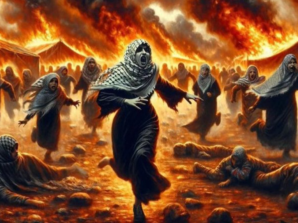 Un attacco missilistico israeliano trasforma il campo profughi di Rafah in un paesaggio infernale