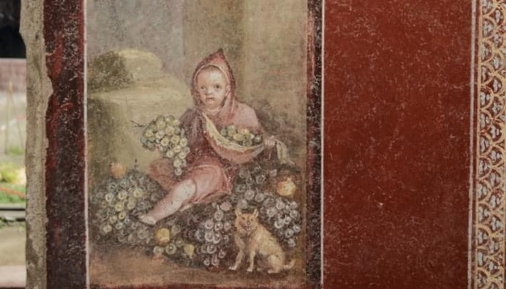 Un piccolo bimbo e il suo cagnolino: Pompei torna alla dimensione presente
