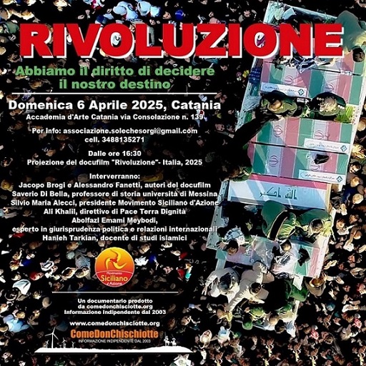 Rivoluzione – il film documentario in esclusiva a Catania il 6 aprile