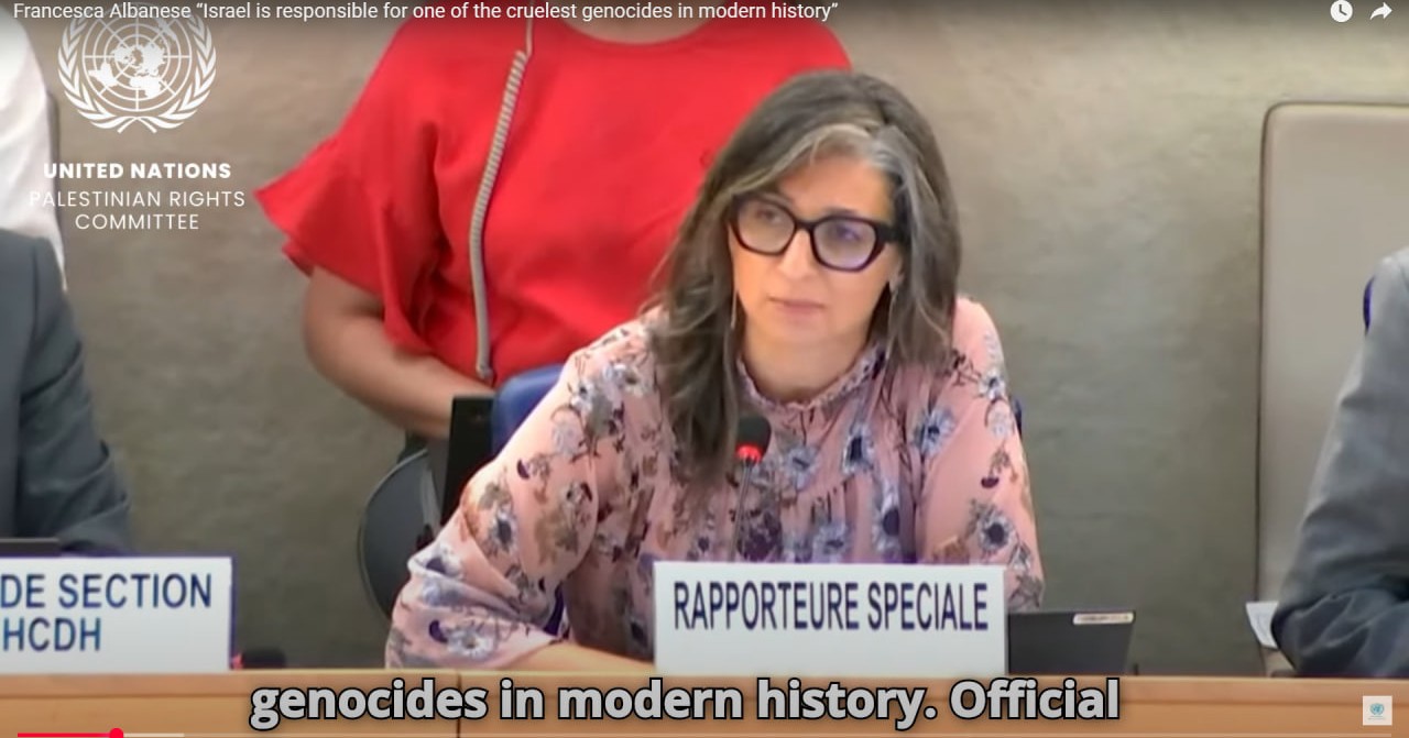 L'atto di accusa senza appello della Relatrice speciale Onu Francesca Albanese: "BlackRock, Vanguard, Stati e Multinazionali dietro il genocidio di Israele a Gaza"