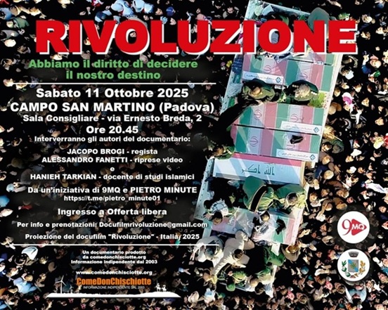Il documentario "Rivoluzione" in provincia di Padova: proiezione esclusiva a Campo San Martino