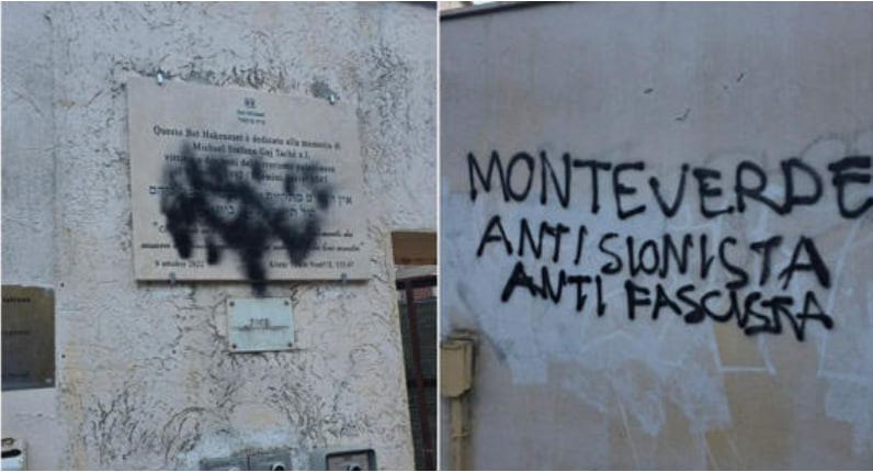 la Zinagoga imbrattata