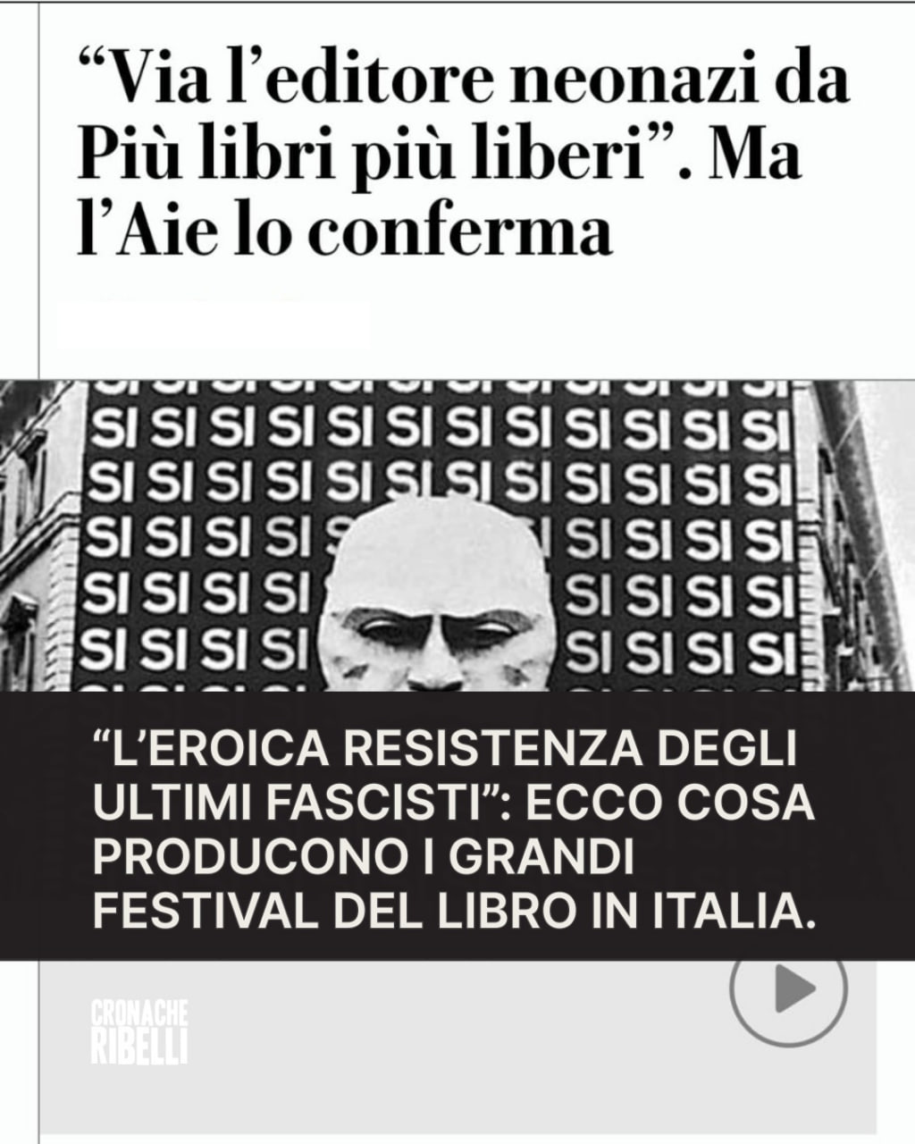 Una sveltina antifascista (da salotto) - svilimenti ideologici e idiosincrasie di una fiera del libro