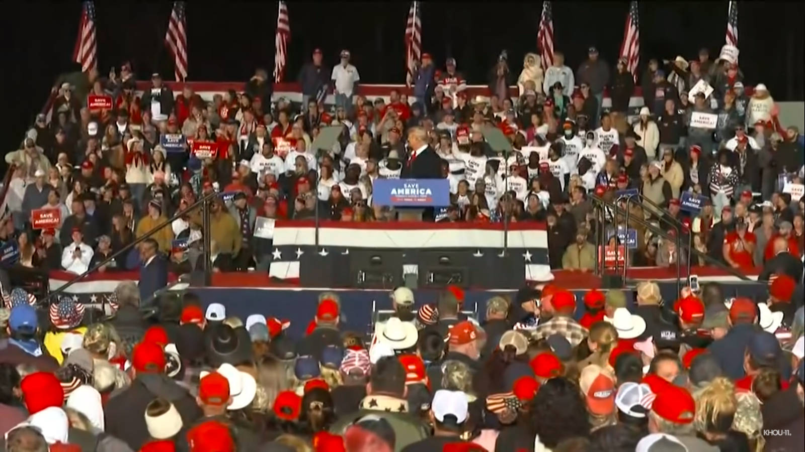 Trump al "Save America Rally" di Conroe, Texas