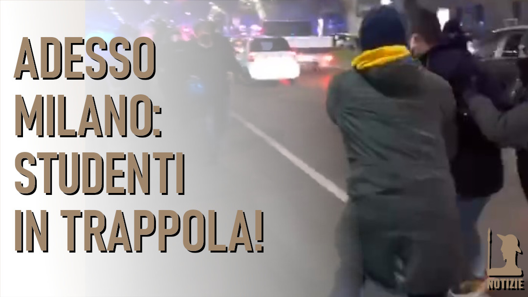 Studenti No Green Pass bloccati dalla polizia a Milano